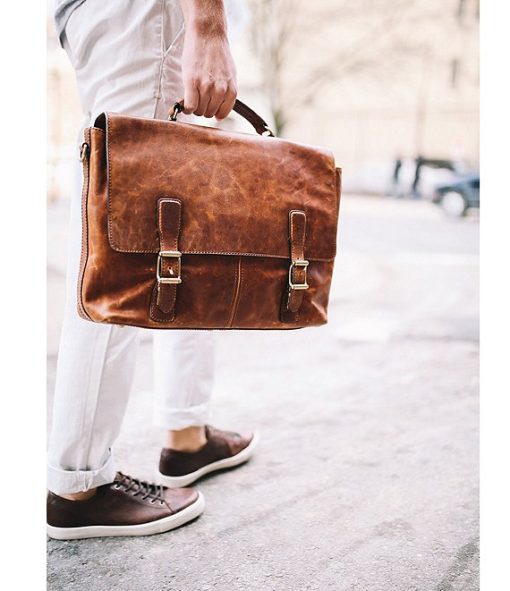 Logan Top Handle Leather Briefcase - Image 2