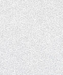 White Scroll Quilt Cotton Fabric by Keepsake Calico