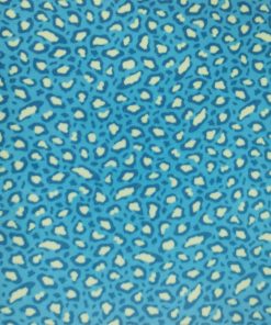 Blue   Yellow Cheetah Skin Anti Pill Fleece Fabric