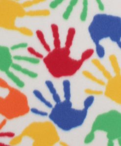 Multicolor Hand Prints Blizzard Fleece Fabric