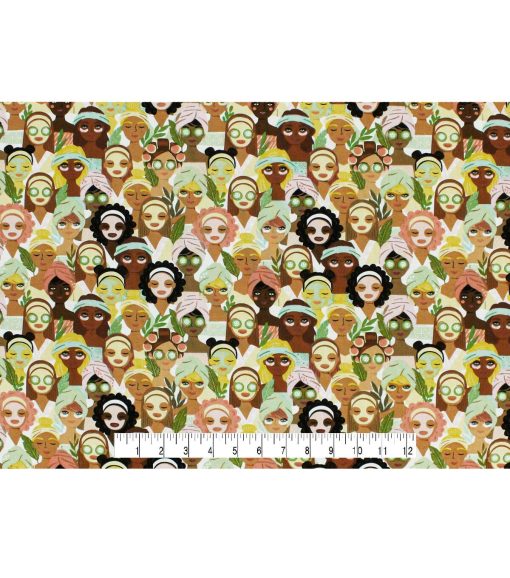 Novelty Cotton Fabric Spa Day - Image 4