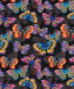 Fabric Traditions Large Brights Butterfly Premium Cotton Fabric