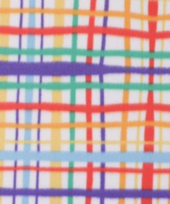 Primary Wavy Plaid Blizzard Fleece Fabric