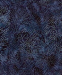 Allover Dots Dark Blue Batik Cotton Fabric