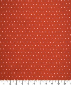 White Pin Dots on Red Orange Quilt Cotton Fabric by Quilter s Showcase