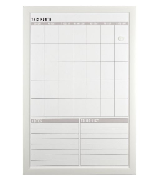 Wipe Off Monthly Calendar Board