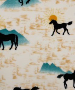 Sunrise   Horses Anti Pill Fleece Fabric