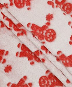 Red Embossed Gingerbread Sew Lush Fleece Fabric by POP!