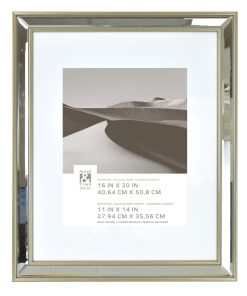 16 x 20 Matted to 11 x 14 Mirrored Wall Frame by Place   Time