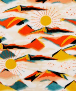 Mountains   Sunrise Anti Pill Fleece Fabric