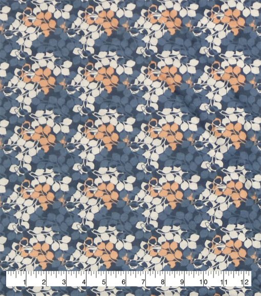 Blue Leaves 108 Wide Flannel Fabric - Image 2