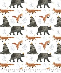 The Bear And Fox Novelty Cotton Fabric