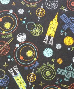Neon Space Doodle Super Snuggle Flannel Fabric