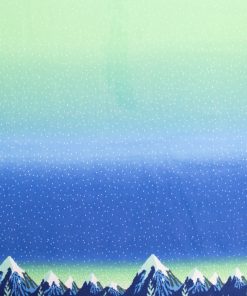 Multi Color Pixal Landscape Super Snuggle Flannel Fabric