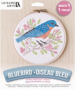 Leisure Arts 6 Blue Bird Embroidery Kit