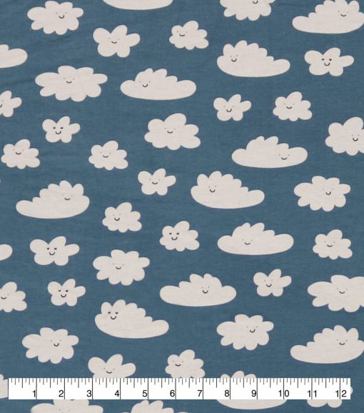 Happy Clouds Super Snuggle Flannel Fabric - Image 2