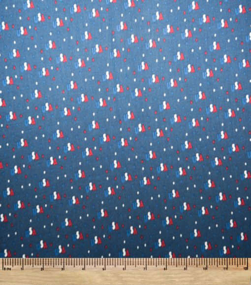 USA On Navy Patriotic Cotton Fabric - Image 2