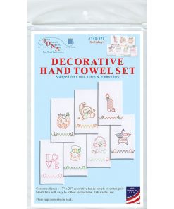 Jack Dempsey 17 x 28 Holidays Stamped Decorative Hand Towels 7pk