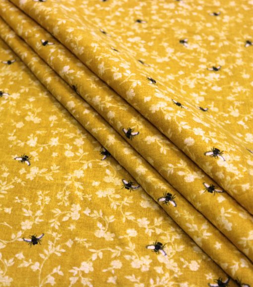 Bee Yellow 108 Wide Flannel Fabric - Image 2
