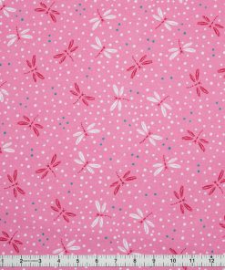Dragonfly Pink Super Snuggle Flannel Fabric