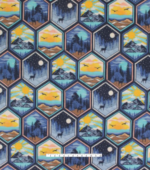 Wilderness Badges Anti Pill Fleece Fabric - Image 2