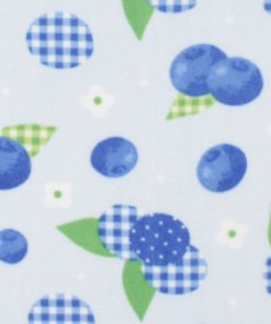 Blue Blueberries Anti Pill Plush Fleece Fabric