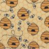 Bees And Honeycombs Blizzard Fleece Fabric