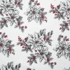 White Poinsettia Super Snuggle Flannel Fabric
