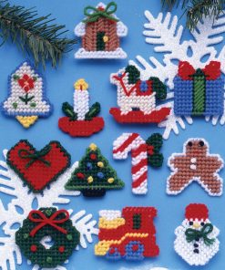 Design Works 2 Country Christmas Ornament Plastic Canvas Kit 12ct