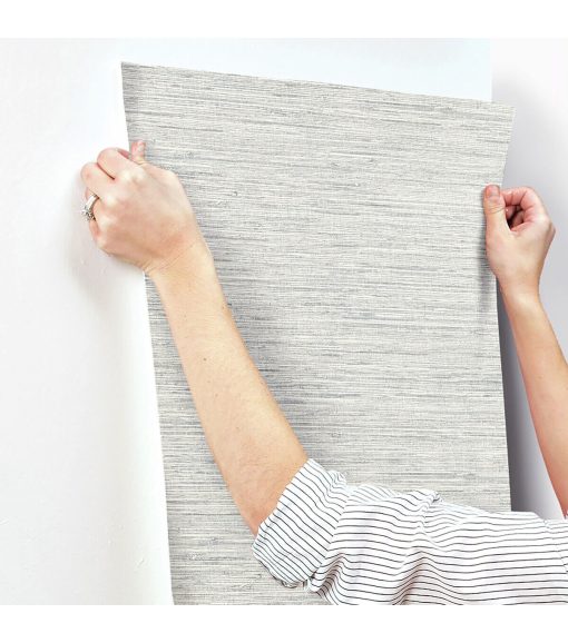 York Wallcoverings Wallpaper Grey Grasscloth - Image 10