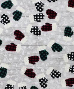 Buffalo Check Mittens Super Snuggle Christmas Flannel Fabric