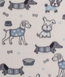 Cute Dog Sketch Blizzard Fleece Fabric