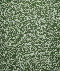 Swirls on Green Cotton Fabric by Quilter s Showcase