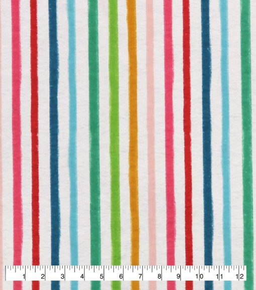 Rainbow Stripe Super Snuggle Flannel Fabric