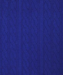 Cable Knit Navy Super Snuggle Flannel Fabric