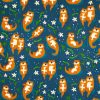 Super Snuggle Flannel Fabric Swimming Otters