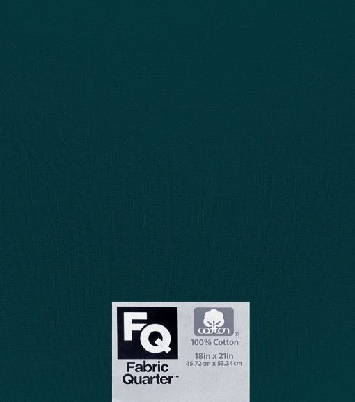 Teal 1 Piece Cotton Fabric Quarter - Image 2
