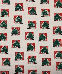 Trees on Brown Super Snuggle Christmas Flannel Fabric