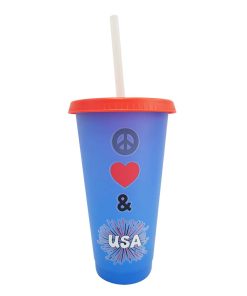 7 Patriotic Peace Love   USA Tumbler by Happy