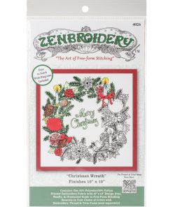 Design Works 10 Christmas Wreath Stamped Embroidery Kit