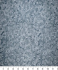 White Swirls on Light Blue Quilt Cotton Fabric by Quilter s Showcase