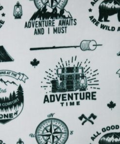 Comfort Zone Wilderness Badge on Gray Anti Pill Fleece Fabric
