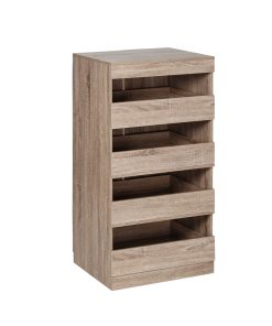 Honey Can Do 21 x 40 Brown Stackable Modular 4 Drawer Closet Organizer