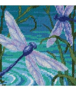 Dimensions 5 x 5 Dragon Fly Pair Mini Needlepoint Kit