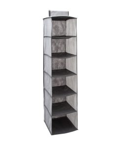 Simplify 47 Gray 6 Shelf Closet Organizer