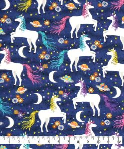 Unicorns In Space Super Snuggle Flannel Fabric