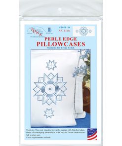 Jack Dempsey 2pk XX Stars Stamped Perle Edge Pillowcases