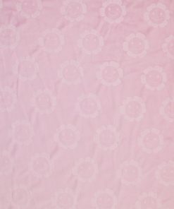 Spring Embossed Happy Blooms on Pink Soft   Minky Fleece Fabric