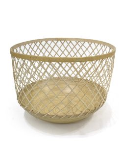 15 Natural Bamboo Open Weave Basket by Place   Time