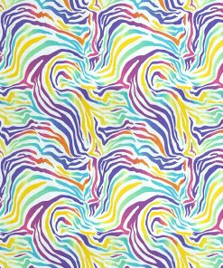 Rainbow Zebra Super Snuggle Flannel Fabric